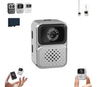 S130 Mini Digital Camera, 0.96-Inch HD Travel Retro Compact Ccd Thumb Camera with 32gb Card, Mini Cameras Keychain, Tiny Cameras, for Travels, Concert, Study Recording (64G,Silver)