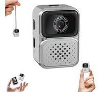 S130 Mini Digital Camera, 0.96-Inch HD Travel Retro Compact CCD Thumb Camera, with 64gb Card, Minis Keychain Cameras, Small Compact Micro for Travel, Concert, Study Recording (Gray)
