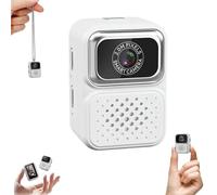 S130 Mini Digital Camera, 0.96-Inch HD Travel Retro Compact CCD Thumb Camera, with 64gb Card, Minis Keychain Cameras, Small Compact Micro for Travel, Concert, Study Recording (White)