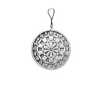 S17 - Dije para diana con emblema de peltre inglés, cordón de 4 cm, empaquetado para regalo