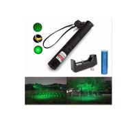 s179 532nm Militar 50mW 303 Puntero Láser Verde Rayo Incandescente Batería 18650 + Cargador Quemador de Cerillas