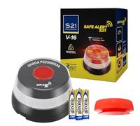 S21 Señalización Baliza V16 Homologada DGT con Ventosa Incluida | Geolocalizada con SIM MOVISTAR Incluida y Activada hasta 2038 | Baliza V-16 Homologada DGT Obligatoria A Partir de 2026