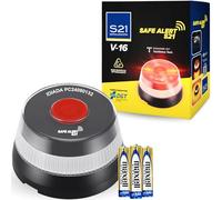 S21 Señalización Señalización Baliza V16 Luz de Emergencia para Coche Homologada DGT con Tarjeta SIM Movistar Incluida y Activada Pack V-16, Acrilonitrilo butadieno estireno (ABS), Negro, 1 Unidad