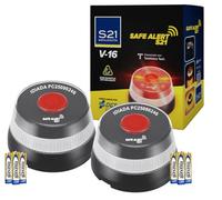 S21 Señalización Pack de 2 Balizas V16 Homologadas DGT con Ventosa Incluida | Geolocalizadas con SIM MOVISTAR Incluidas y Activadas hasta 2038 | Baliza V-16 Homologada DGT Obligatoria A Partir de 2026