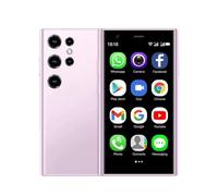 S23 Pro 3G Mini Smartphone, Teléfono Celular Súper Pequeño de Cristal 3D de 3 Pulgadas, Dual SIM 2GB RAM 16GB ROM para Android 8.1 Teléfono Móvil Ultradelgado, 1000mAh El (Púrpura)