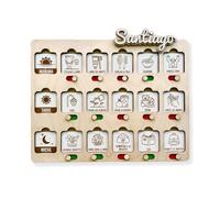 S23 - Tabla de tareas madera Personalizado para niños | Tabla de rutina diaria para niños pequeños | Tableros de planificación | Checklist Rutinas | Tablas de comportamiento para niños