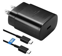 S25 S24 S23 S22 Samsung Fast Charger USB Type C Charger,25W Android Phone Charger Fast Charging Block & 10ft USB C Chargers Cable Cord for Samsung Galaxy S25/S24/S23/S22/S21/S20/Plus/Ultra/FE,Black