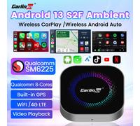 S2F CarlinKit 3 en 1 Android Auto inalámbrico Android 13 CarPlay caja inteligente Qualcomm SM6225 8 núcleos para Netflix YouTube para coches OEM S2F EAU Version 4GB RAM 64GB ROM
