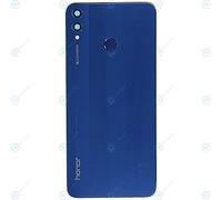 S2G - Tapa de repuesto para Honor 8X, color azul con logotipo de la tapa trasera de la batería, cristal trasero de repuesto + herramientas