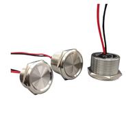 S2IZ5O 1pcs rruptores táctiles piezoeléctricos Impermeables de Acero Inoxidable 16 mm 19 mm 22 mm 25 mm Botón momentáneo Capacitivo Abierto Normal(16mm)