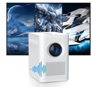 S30 Proyector Portátil con Altavoz Integrado,1280 * 720P Mini Proyector,WiFi 2.4G,Android 7.1,180 ANSI,Videoproyector para Cine en casa,Portable Projector para Interiores/Exteriores (Blanco)