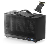 S300 - Mini-ITX PC Gaming Case - Front I/O USB 3.0 Type - C Port - SFX Power Supply 100-130mm - Sistema de gestión de Cables - Placa Base Luminum Mini-ITX pequeña portátil PC Case-Negro