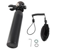 S307 0.5L Cilindro de oxígeno de buceo Cilindro de aire de buceo CNC Alta calidad Mecanizado 6061 Aviación Aviación Snorkel Equipo de respiración para buzos Exploración submarina (Negro)