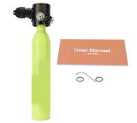 S307 0.5L Cilindro de oxígeno de buceo Cilindro de aire de buceo CNC Alta calidad Mecanizado 6061 Aviación Aviación Snorkel Equipo de respiración para buzos Exploración submarina (Verde)