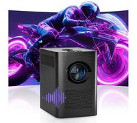 S30MAX Proyector Portátil con WiFi+Bluetooth,1280 * 720P Mini Proyector con Altavoz Integrado,Android 10,180 ANSI,Videoproyector para Cine en casa/Exterior,Portable Projector para TV/Teléfono (Negro)