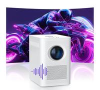 S30MAX Proyector Portátil con WIFI+Bluetooth,1280*720P Mini Proyector con Altavoz Integrado,Android 10,180 ANSI,Videoproyector para Cine en casa/Exterior,Portable Projector para TV/Teléfono (Blanco)