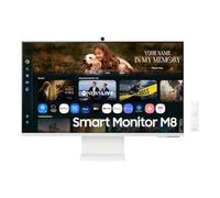 Smart Monitor Samsung M8 M80F S32FM801UU 32'/ 4K/ Multimedia/ Regulable en altura/ Smart TV/ Webcam/ Blanco