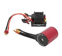S3650 2300KV Brushless Motor and 60A Brushless ESC Combo, Waterproof RC Car Parts for 1/10 Remote Control Cars, High Torque 4 - Pole Motor with CNC Aluminum Heat Sink
