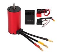 S3670 2150KV Juego de motor impermeable sin escobillas con enchufe XT60 120A ESC Tarjeta de programación de radiador de motor de doble ventilador para 1/8 RC Crawler Car Aleación