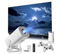 S40 Mini Game Projector, 120 Pulgadas Retro Game Console Projector, Portable Video Project Built-in 22000+ Juegos, 4K Smart Automatic Cailbration Movie Projector para iPhone,64g con Controlador