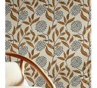 S4Sassy Revestimiento de pared autoadhesivo, elegante estampado botánico de racimos, removible, para baño y lavandería, en beige, ideal para renovar paredes al instante63 x 91 cm.