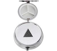 S5 Billar billar Triángulo acabado negro hecho de fino peltre inglés en un espejo 3 secciones Caddy Pastillero contenedor