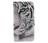S7 Funda, Galaxy S7 Funda, SATURCASE Cuero De La PU Magnético Capirotazo Billetera Apoyo Bumper Protector Funda Carcasa Case para Samsung Galaxy S7 SM-G930F Cool Tiger