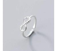 S925 Anillo de Plata de Mujer Estilo Coreano Bosque Suave Y Diamante Infinito 8 Palabras Anillo de Personalidad Anillo Abierto, LJBLEUSK, el Argent