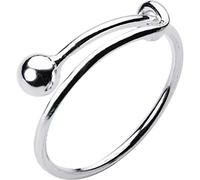 S925 Anillo de Plata Femenino Anillo de Bloqueo Suave Anillo de Plata Único Anillo de Personalidad Ajustable, LJBLEUSK, el Argent