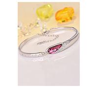 S925 Crystal Fashion Classic Gift Water Drop Lovers Rose Jewelry Red Blue