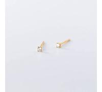 S925 Earrings, Ladies Japanese and Compact Mini Single Diamond Earrings en, 925