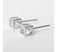 S925 Earrings, Square Diamond Earrings Earrings for Men and Women Couples Single Jewelry s925 Large