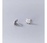 S925 Earrings, Women's Earrings with Diamonds and Flowers, 925