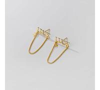 S925 Fashion English Chain Earrings Ladies Letter 'Lucy' Personality Earrings en, 925