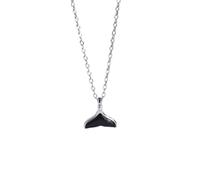 S925 Fishtail Necklace Korean Clavicle Chain for Women Jewelry Black