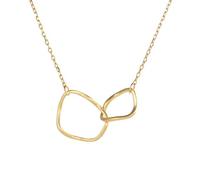 S925 Irregular Necklace Female Frosty 18K Clavicle Chain Double Links Fashionable