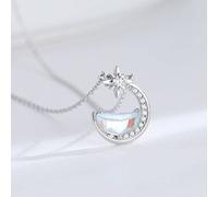 S925 Moon Necklace Women's Cold Clavicle Chain