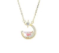 S925 Moon Necklace Women's Cold Clavicle Chain