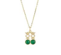 S925 Necklace Ethnic Retro Inlaid Jasper Pendant Female Chinese Short Clavicle Chain