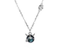 S925 Necklace Female Japanese and Korean Blue Sandstone Clavicle Chain