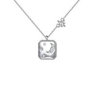 S925 Necklace Star Moon Clavicle Chain Women's Japanese and Korean Zircon Necklace Women