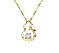 S925 Necklace Women's Wild Gourd Pendant Zircon Clavicle Chain