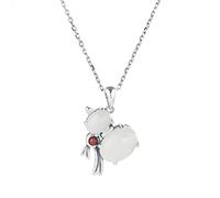 S925 Plated Frosted Red Agate Pendant Gourd Necklace Women's Ethnic Transfer Clavicle Chain Accessories White Jade