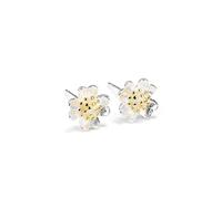 S925 Small Chrysanthemum Sunflower Stud Earrings Korean Small Fresh Wild Flower Earrings Women