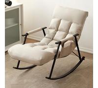 Sa a Glider - Silla mecedora tapizada con cojín, ideal para dormitorio y sala de estar, muebles modernos de acento negro