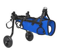 Sa a rotelle per cani per gambe piori carrello di supporto reabile con 4 ruote struttura in metallo rete traspirante per cani da 6 a 9 kg