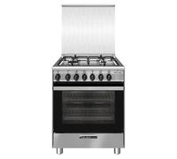 Sa66ix cocina de gas con horno de gas, 4 fuegos, 60x60 cm, inox