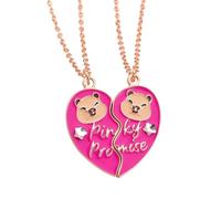 Saalort Collar de mejor amiga para 2, corazón dividido Capibara, joyería de amistad a juego para mujeres, M, Zinc, Circonia cúbica