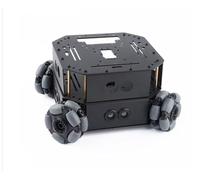 SAANICH 4wd Omni Rueda Robot Coche Brazo robótico chasis inalámbrico RC programación Coche for Arduino evitación de obstáculos(Gold)