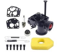 SAANICH Juego de carburador 794147 compatible con Briggs Stratton 499809, 498809A, 494406, 795469, 699660, 795477, 691859 y 692211. Filtro de aire con resorte de gobernador.